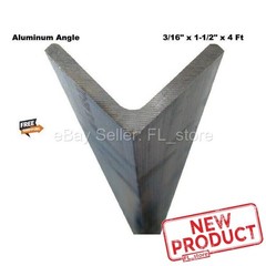 Aluminum Angle 3/16″ x 1-1/2″ x 4 Feet Unpolished Alloy 6061 90° Stock NEW