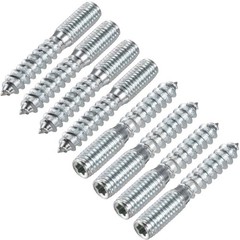 uxcell M8 Hanger Bolts Length 2″(50mm) Double Headed M8x50mm, Silver Blue