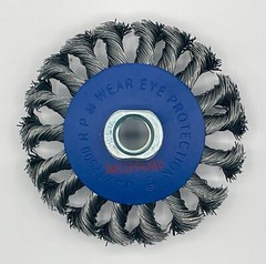 12-Pcs Wheel Wire Brush 4-Inch (4″ Twisted/Knotted) 5/8″-11 UNC Angle Grinder