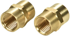 2 Pack 1/4″ X 1/4″ NPT Coupler, Brass Female Pipe Fitting (1/4″ X 1/4″ NPT Femal