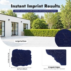 18 X 18 Slate Stone Texture Set Decorative Concrete Cement Stamps Mats Blue