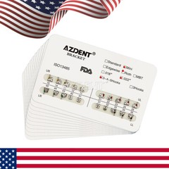 10Packs Dental Orthodontic Brackets Metal Brace Mini Roth 022 Hooks 345 AZDENT