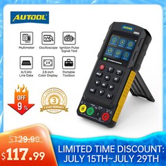 Automotive Diagnostic Multimeter Oscilloscope AC/DC Voltage Amp Ohm K/CAN Tester