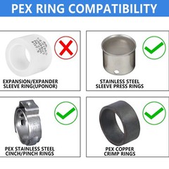 25 PCS EFIELD 1/2″ Pex Straight Coupling Brass Crimp Fitting, Lead Free-NSF