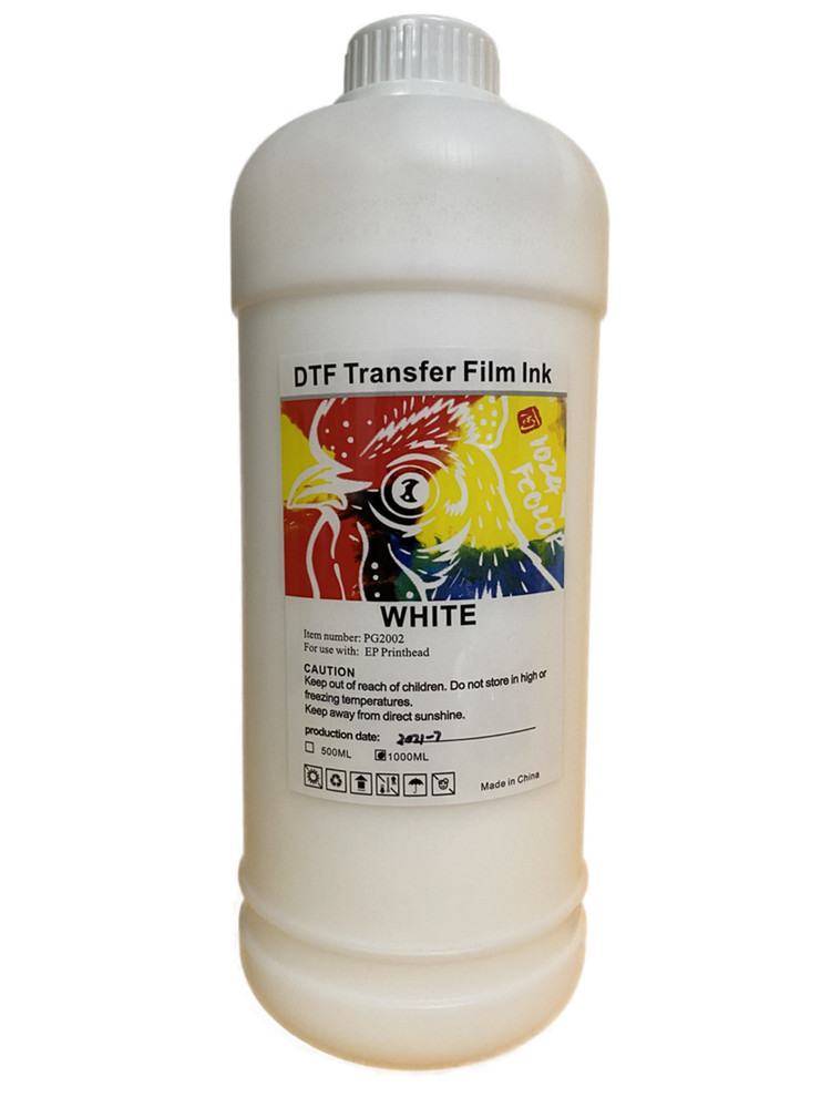 White 1000ml DTF PET Transfer Film Ink For Epson DTF Printers L1800 P600 DX5