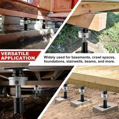 2X Heavy Duty House Floor Jacks 6.5-9″ Adjustable Screw Jacks For Home Leveling