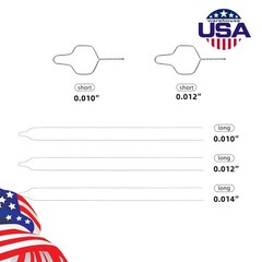 Dental Ligature Ties Orthodontic Wire Preformed Long Short Stainless Steel 100pc