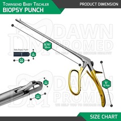 Baby Tischler Biopsy Punch Forceps 4.5mm x 3mm Bite Micro Cut OB-GYN Medical