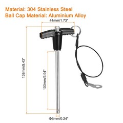 T Handle Locking Pins Push-Button Quick Release Pin with Lanyard 6mm-100mm