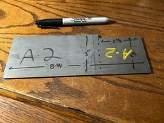 A2 Tool Steel, 1/8” x 2-1/2” x 8-3/4″, Flat Bar, Machine Stock