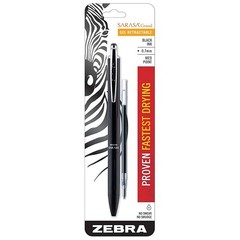 Zebra Pen Sarasa Grand Retractable Gel with 1 Count (Pack of 1), Black