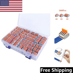 High-Performance 160 PCS Insulated Lever Wire Connectors – Easy Wire Replacement