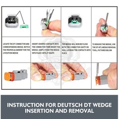 1650PCS Genuine Deutsch Connector Kit Stamped Contacts For 14,16,18,20 GA.WIRE