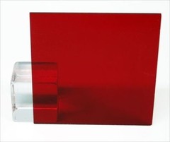 1/8″ Transparent Dark Red Acrylic Plexiglass Sheet 12″ x 12″ Cast Plastic AZM