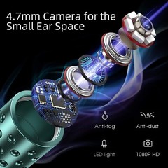 Feltom Earwax Remover Kit, Ear Camera Endoscope 1080P HD with 6 LED Lights New