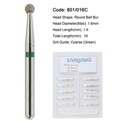 Dental Diamond Burs Round End Taper 330 Pear Barrel Long Surgical Bur High Speed