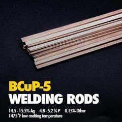 20 Sticks Brazing Rods Bcup-5 15% Silver Solder Phos Copper Brazing Alloys Flat