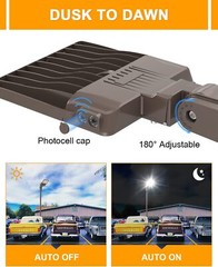 200W Commercial Outdoor Street Lighting Dusk to Dawn LED Parking Lot Slip Fitter