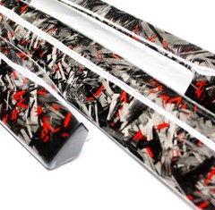 DIY CHOPPED CARBON FIBER KIT WITH REAL CARBON FIBER WITH RED FIBERGLASS