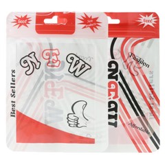100/200/500 Clear Window Color New Product Packaging Zipper Bags with Hang Hole
