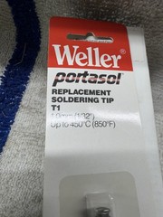 (1) Box of (3) Weller Portasol Brand New T1 Soldering Tips