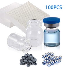 1000PCS 3ml Glass vials Headspace Vials Clear 20mm caps Crimp top Flat Bottom