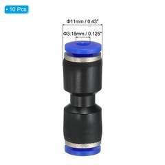 PATIKIL 1/8 Inches Push to Connect Fittings, 10Pcs Plastic Air Line Hose Fitt…