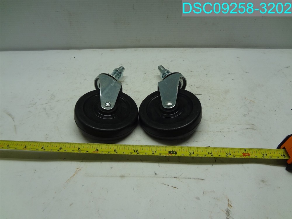 QTY=2: CASTER WHEELS 4-3/4″L X 3-3/4″ D X 1″ W STEM 2-1/4″