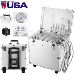 Portable Dental Delivery Unit Treatment Air Compressor Syringe Suction 4 Hole