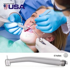 Dental LED High Speed Air Turbine Handpiece E-Generator Push Button 4/2holes