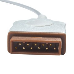 Compatible GE Marquette 11Pin Reusable Temperature Probe Adult Skin 3.0M