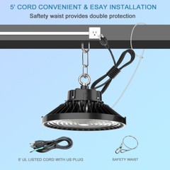 8 Pack UFO Led High Bay Light 200W Industrial Commercial Garage Light 90-277V