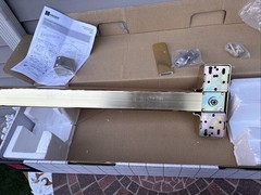 Hager 4501 Rim Exit Device 30 in. Door SATIN/BRUSHED BRASS Used