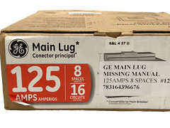GE PowerMark Plus 125 Amp Outdoor Main Lug Kit Circuit Breaker Panel TLM812RCUP