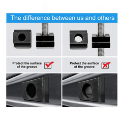 T-Slot Nut Black Oxide Finish, 1/2″-13 Thread Size 5/8 in Table Slot Size 4Packs