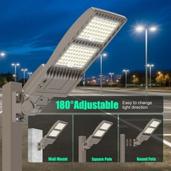 400W LED Parking Lot Light Commercial Shoebox Pole Lamp 277-480V 60,000lm 5000K