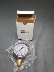 HPGS100 Silicone Filled Hydraulic Pressure Gauge 2-1/2” Stem Mount, 100 psi