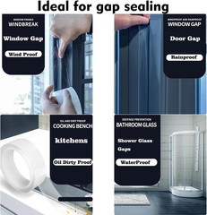 2 Inch x 33 FT Clear Weather Sealing Tape – Residue-Free Insulation Solution