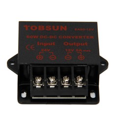 Voltage Converter DC 24V to 12V 5A 60W Power Regulator Step Down Voltage Reducer