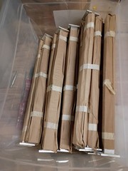 Set Of 2 18in Sneeze Guard End Posts For ¼” Glass In Original Paper Chrome 1⅛”²
