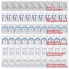 10pack Dental Ortho Arch Wire Super Elastic Niti/SS Round Rectangular Ovoid Form