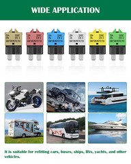 14 x DC 32V Resetable Mini ATM Circuit Breaker Blade Fuse for Car Truck Boat USA