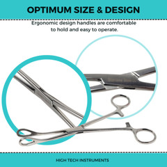 Sponge Forceps Curved 7″ Stainless Steel Tool for ENT Procedures Serrated Tips
