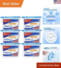 Quality Moisture Absorbers 6 Pack – Visible Water Collection (10.5 Oz)