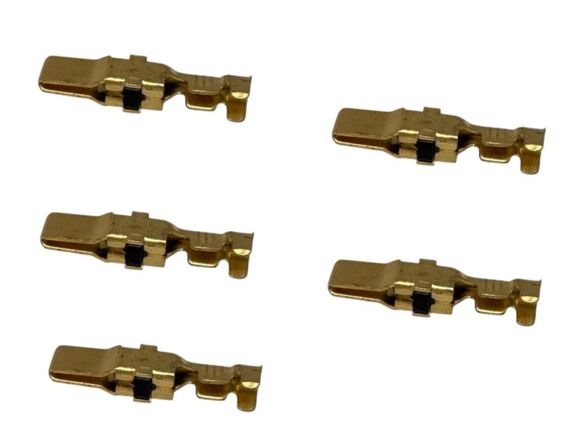 Lot of 5 – TE Connectivity 66261-2 Male Crimp Contact 12–16 AWG , 35A , Gold