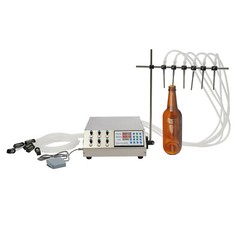 5L 6 Head Semi-automatic Liquid Filling Machine Electric Bottle Filler Stainless