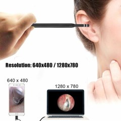 HD Ear Endoscope Otoscope LED Camera Tool Cleaning Wax Pick Cleaner Removal Kit