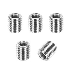 PATIKIL Thread Adapters Sleeve M12x1.5 Male to M8x1.25 Female, 12mm, Silver
