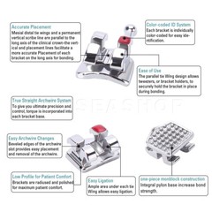 1-200 Packs Dental Orthodontic Brackets Braces Mini MBT 022 Slot 345 Hooks New