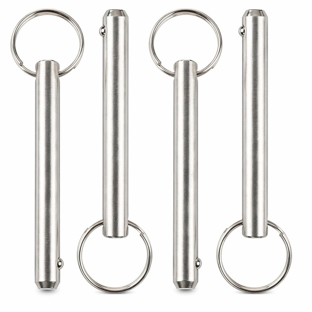 4 PCS Long Quick Release Pin Dia 3/8 Inch 9.5mm Usable Length 2.4 Inch 61mm